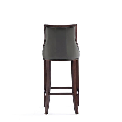 Manhattan Comfort Fifth Avenue 45 in. Walnut Beech Wood Bar Stool (Set of 3)