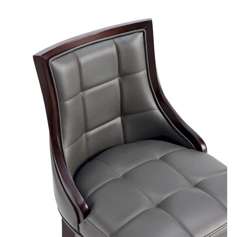 Manhattan Comfort Fifth Avenue 45 in. Walnut Beech Wood Bar Stool (Set of 3)