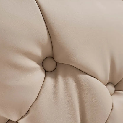 Khaki PU Bar Stool Adjustable Height and Swivel for Kitchens Bars Restaurants and Cafes