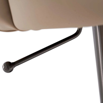 Khaki PU Bar Stool Adjustable Height and Swivel for Kitchens Bars Restaurants and Cafes