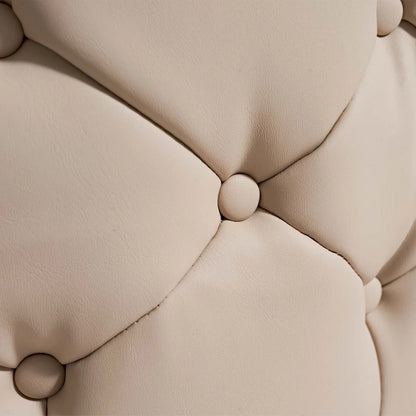 Khaki PU Bar Stool Adjustable Height and Swivel for Kitchens Bars Restaurants and Cafes