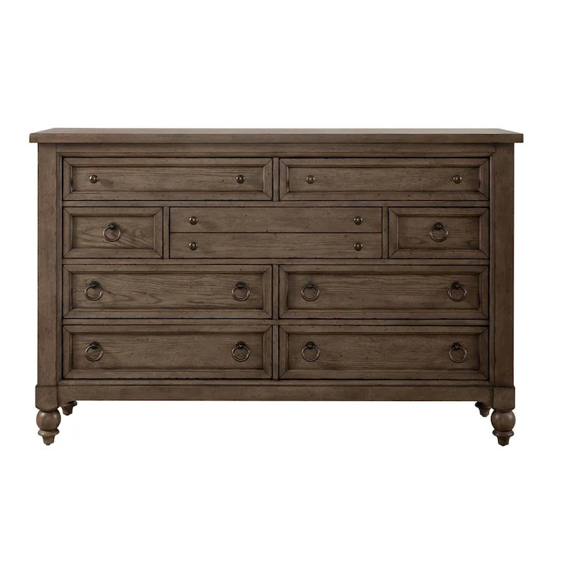 Americana Farmhouse Dusty Taupe 9 Drawer Dresser