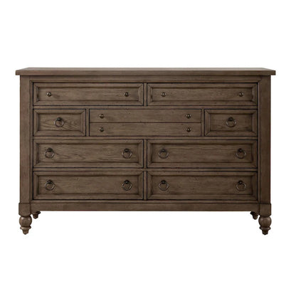 Americana Farmhouse Dusty Taupe 9 Drawer Dresser