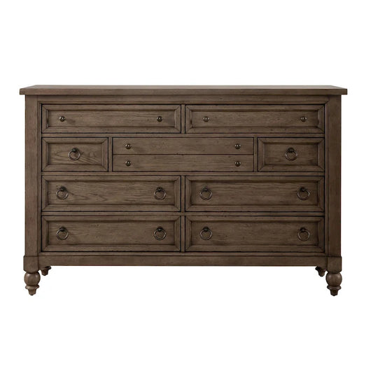 Americana Farmhouse Dusty Taupe 9 Drawer Dresser
