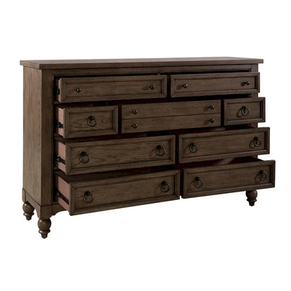 Americana Farmhouse Dusty Taupe 9 Drawer Dresser