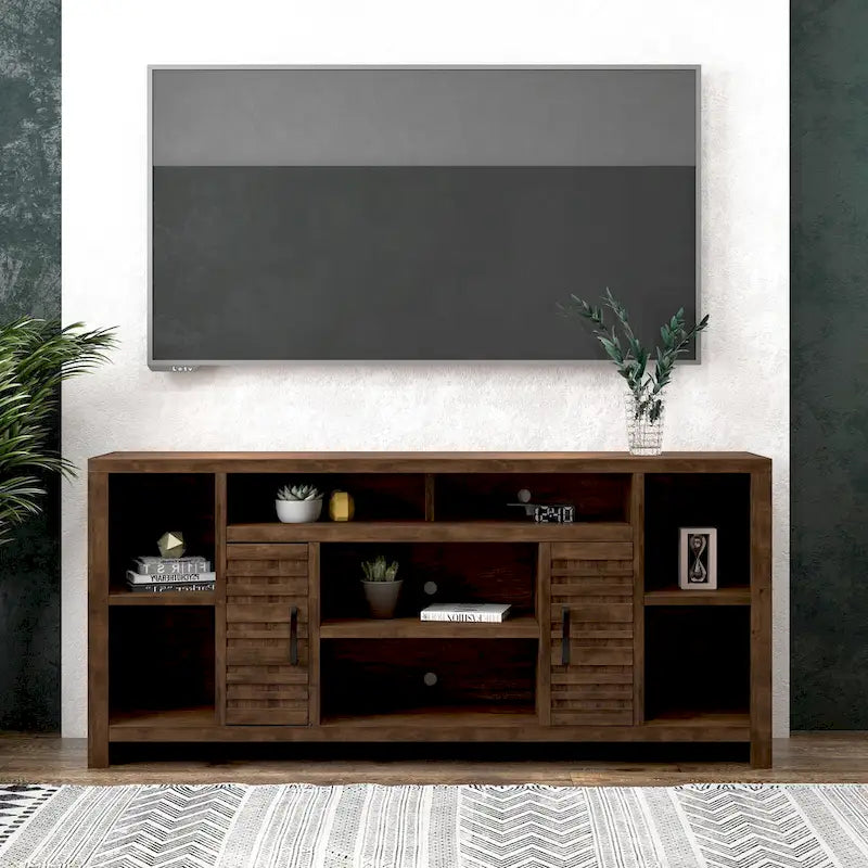 Bridgevine Home Sausalito 74 inch TV Stand Console for TVs up to 85 inches, No Assembly Required