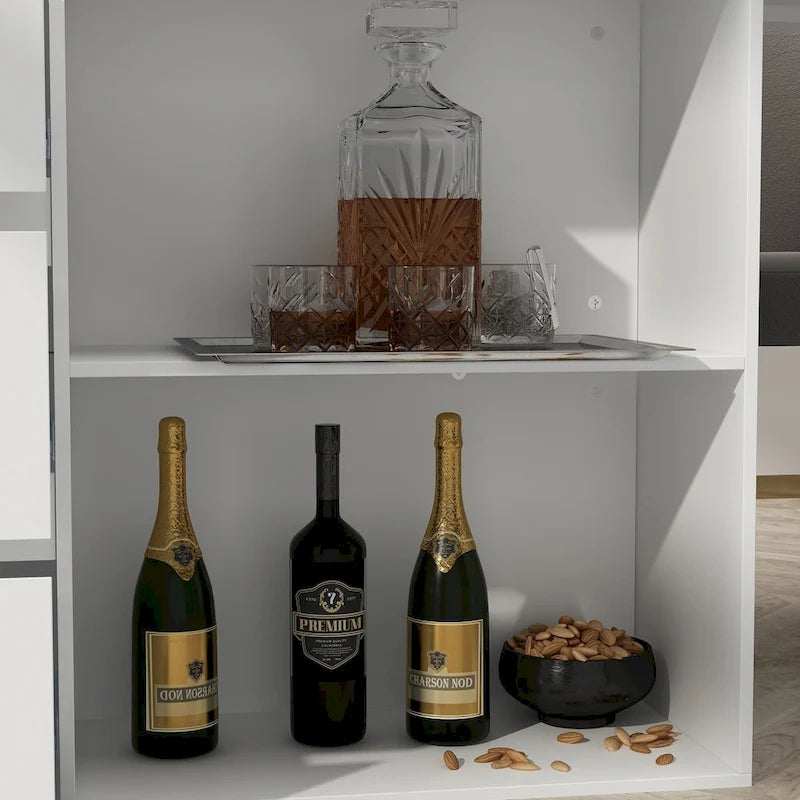 Island Kitchen Table Ding Table with Storage and Dining Function - 82.7W