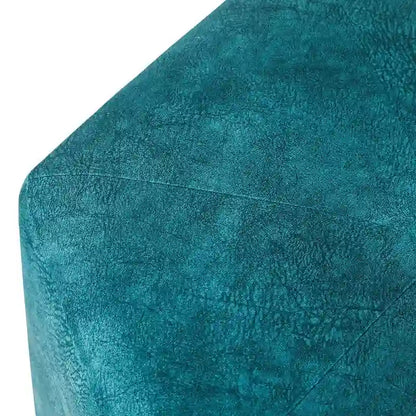 Adeco Vanity Stool Hexagon Ottoman Upholstered Footrest Footstool