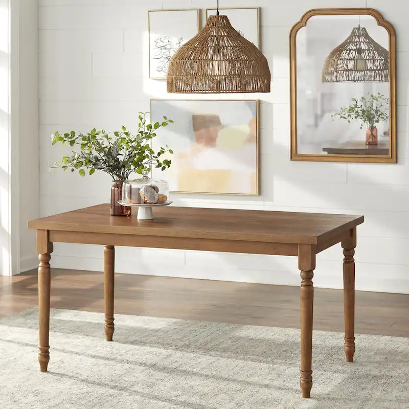 Simple Living Burntwood Dining Table - 29h x 60w x 36d