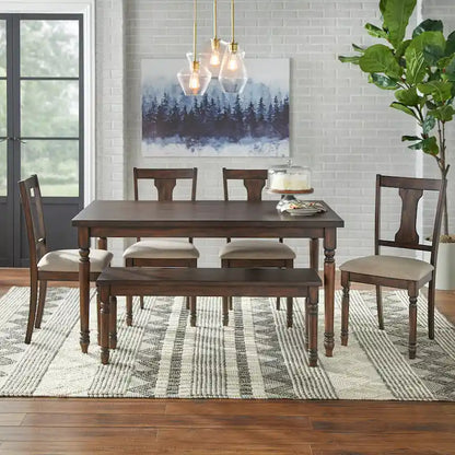 Simple Living Burntwood Dining Table - 29h x 60w x 36d