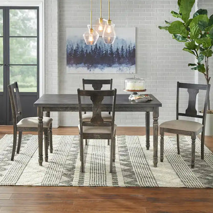 Simple Living Burntwood Dining Table - 29h x 60w x 36d