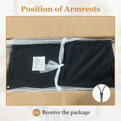 HUIMO Fabric Arm Chair and Loveseat Set