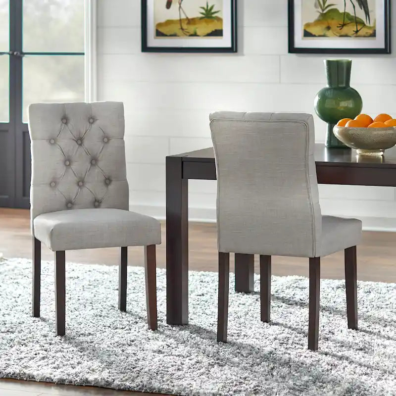 Simple Living Annie Espresso, Grey Rubberwood and Fabric 6-piece Dining Set with Dining Bench