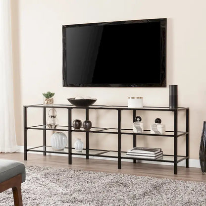 SEI Furniture Liberty Metal and Glass Media TV Stand for TV's up to 68
