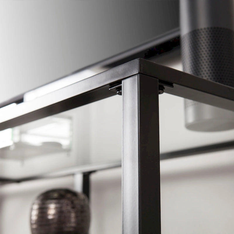 SEI Furniture Liberty Metal and Glass Media TV Stand for TV's up to 68