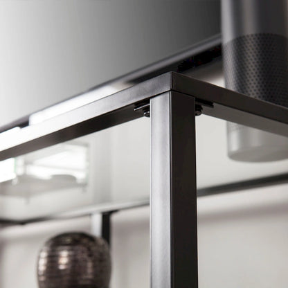 SEI Furniture Liberty Metal and Glass Media TV Stand for TV's up to 68