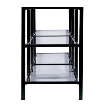 SEI Furniture Liberty Metal and Glass Media TV Stand for TV's up to 68