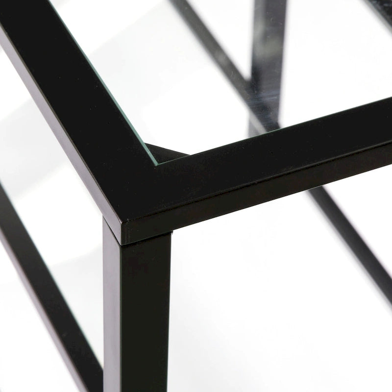 SEI Furniture Liberty Metal and Glass Media TV Stand for TV's up to 68