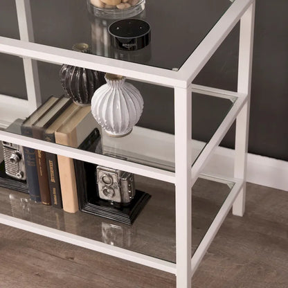 SEI Furniture Liberty Metal and Glass Media TV Stand for TV's up to 68