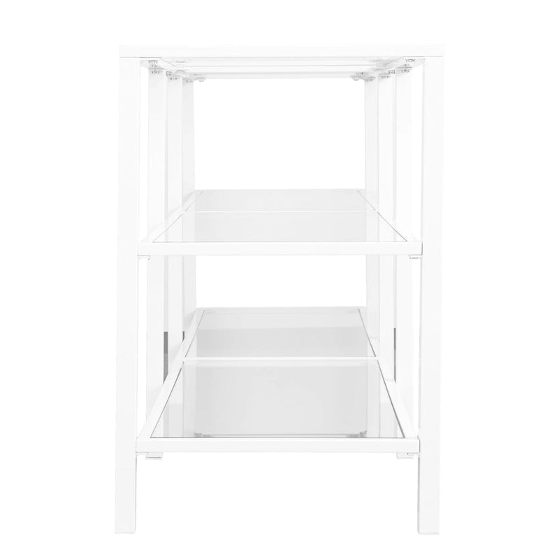 SEI Furniture Liberty Metal and Glass Media TV Stand for TV's up to 68
