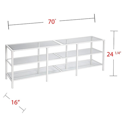 SEI Furniture Liberty Metal and Glass Media TV Stand for TV's up to 68