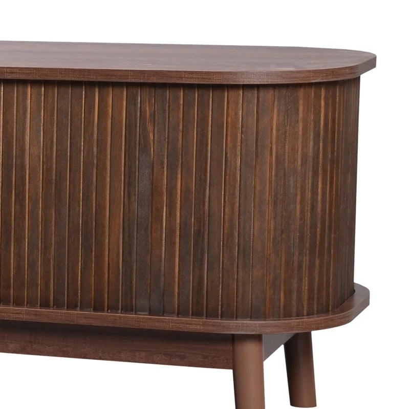 Rattan TV Stand for TVs up to 75Modern Farmhouse Media Console,Entertainment Center with Solid Wood Legs