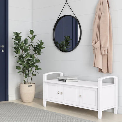 WYNDENHALL Norfolk Solid Wood 44-inch Wide Entryway Storage Bench - 44 Inches wide