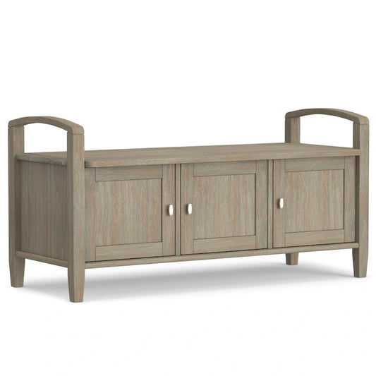 WYNDENHALL Norfolk Solid Wood 44-inch Wide Entryway Storage Bench - 44 Inches wide