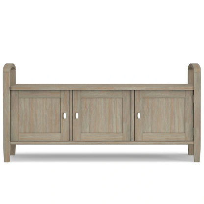 WYNDENHALL Norfolk Solid Wood 44-inch Wide Entryway Storage Bench - 44 Inches wide