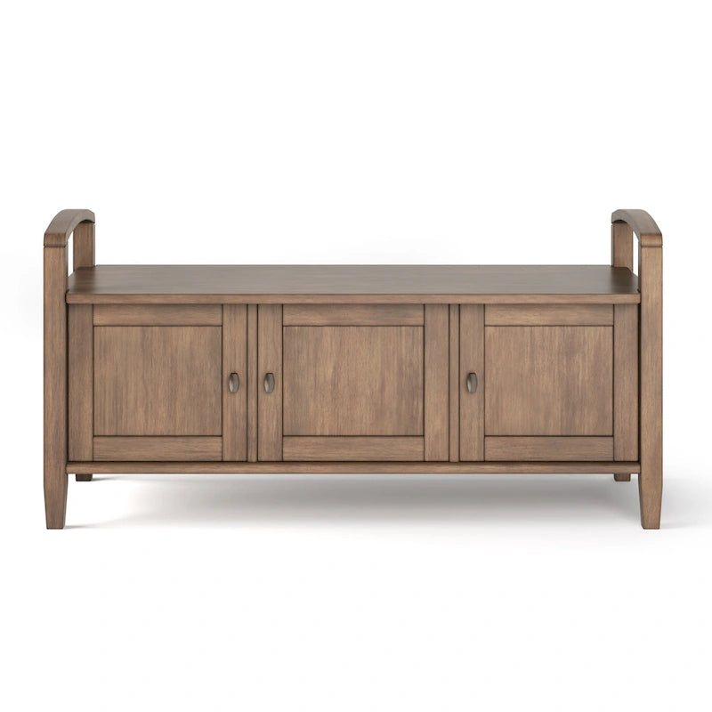 WYNDENHALL Norfolk Solid Wood 44-inch Wide Entryway Storage Bench - 44 Inches wide