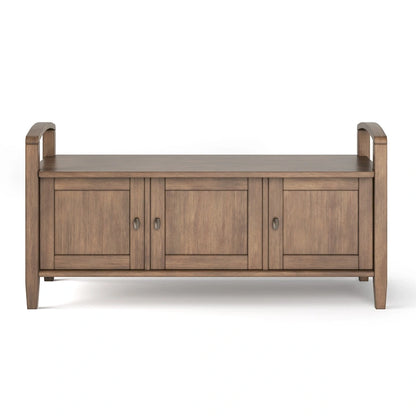 WYNDENHALL Norfolk Solid Wood 44-inch Wide Entryway Storage Bench - 44 Inches wide