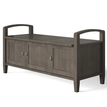 WYNDENHALL Norfolk Solid Wood 44-inch Wide Entryway Storage Bench - 44 Inches wide