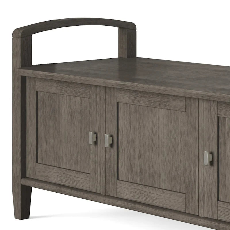 WYNDENHALL Norfolk Solid Wood 44-inch Wide Entryway Storage Bench - 44 Inches wide