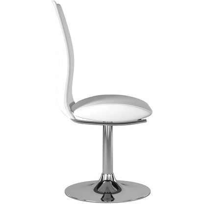 Chrome Base Swivel Dining Chair, Set 2