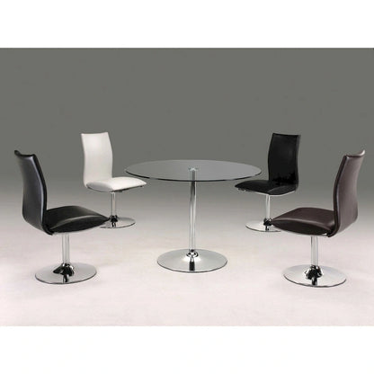 Chrome Base Swivel Dining Chair, Set 2