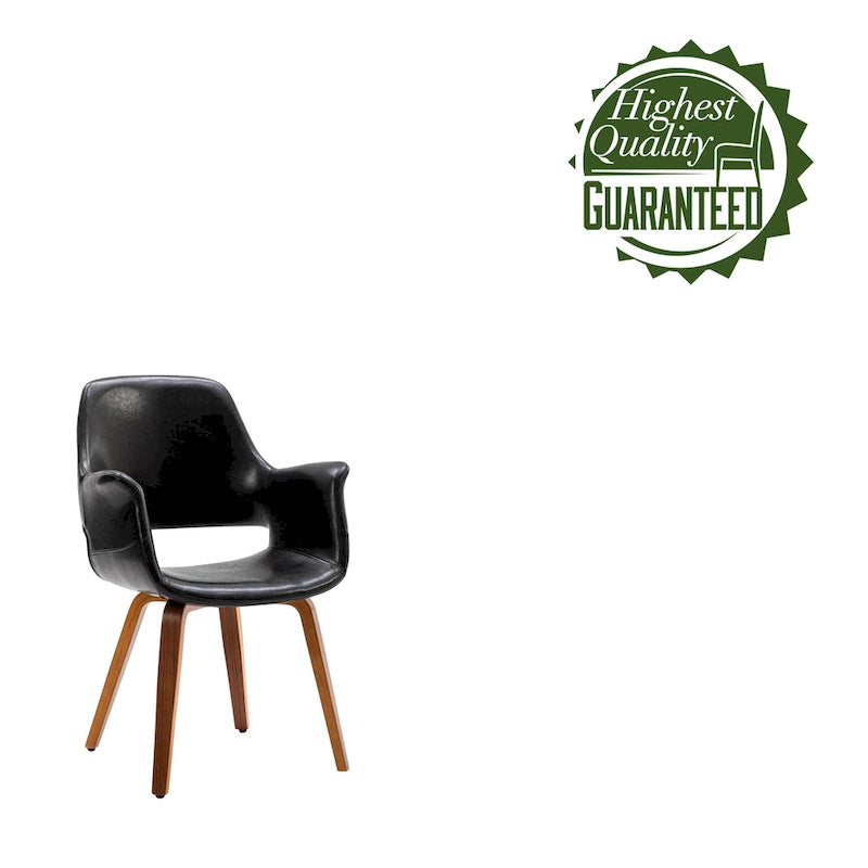 Porthos Home Haro Dining Chairs Set of 2, PU Leather, Bentwood Legs