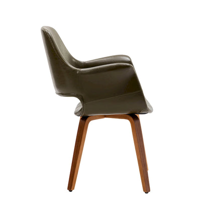 Porthos Home Haro Dining Chairs Set of 2, PU Leather, Bentwood Legs