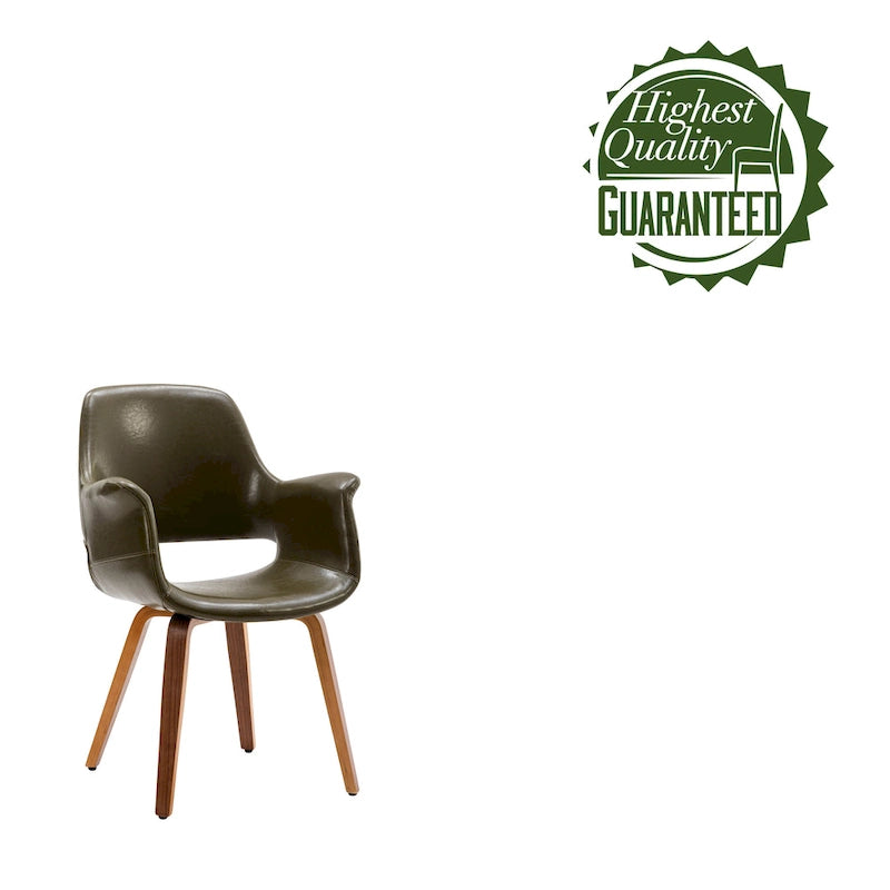 Porthos Home Haro Dining Chairs Set of 2, PU Leather, Bentwood Legs