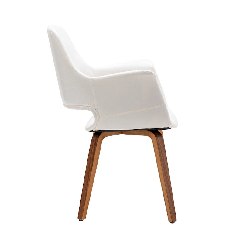 Porthos Home Haro Dining Chairs Set of 2, PU Leather, Bentwood Legs