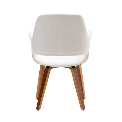 Porthos Home Haro Dining Chairs Set of 2, PU Leather, Bentwood Legs