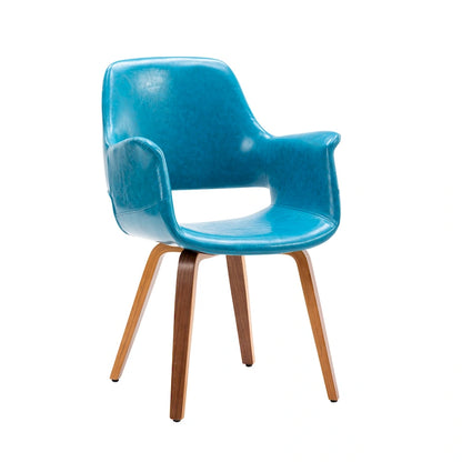 Porthos Home Haro Dining Chairs Set of 2, PU Leather, Bentwood Legs