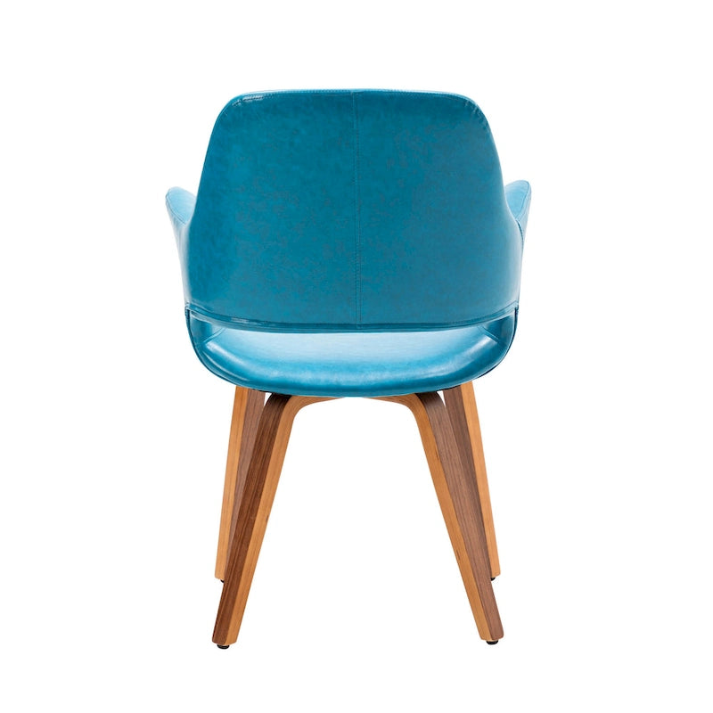 Porthos Home Haro Dining Chairs Set of 2, PU Leather, Bentwood Legs