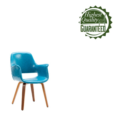 Porthos Home Haro Dining Chairs Set of 2, PU Leather, Bentwood Legs