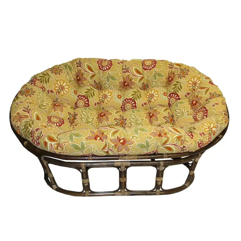 International Caravan Bali Double Papasan Chair with Cushion