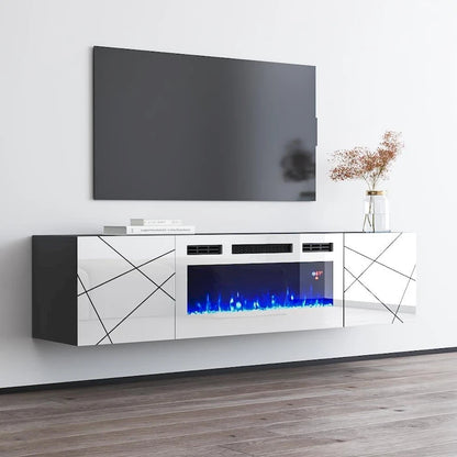London WH-EF Electric Fireplace 63 TV Stand