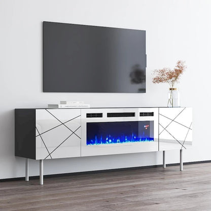 London WH-EF Electric Fireplace 63 TV Stand