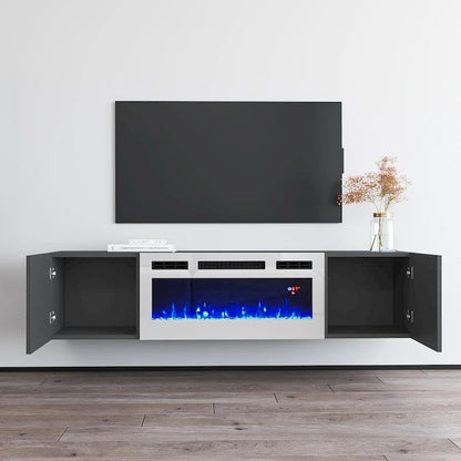 London WH-EF Electric Fireplace 63 TV Stand