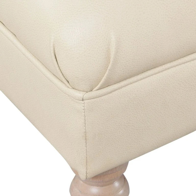 HomePop Classic Tufted Top Long Bench - Faux Leather