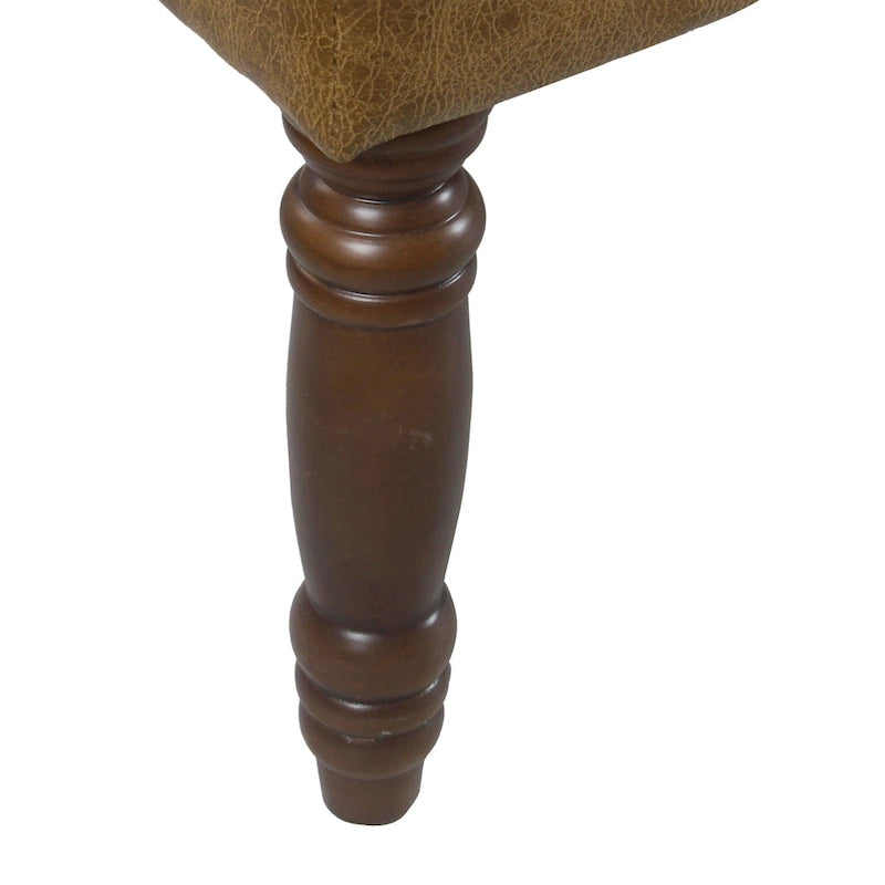 HomePop Classic Tufted Top Long Bench - Faux Leather