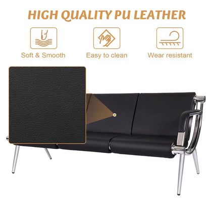 Kinbor Waiting Room Chair Office Chair, Reception Bench Guest Chair for Airport, Office, Salon, Bank, Hospital